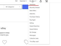ebay purchase history