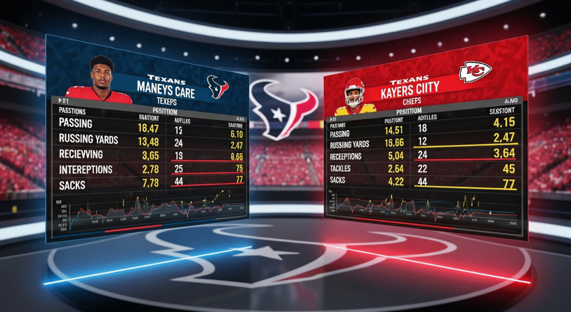 texans vs kansas city chiefs match player stats